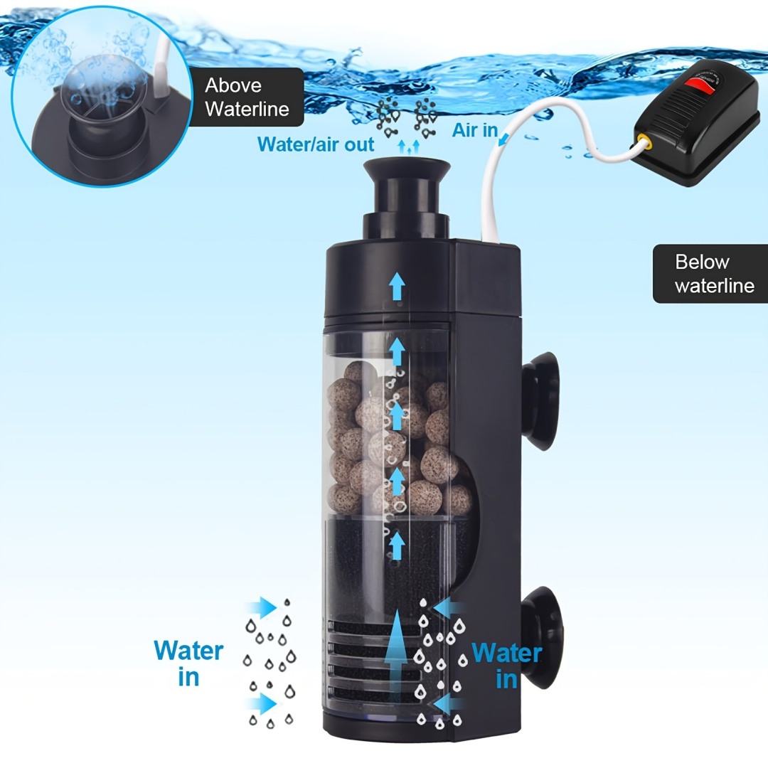 Betta Fish Tank - Компактный настенный биогубчатый фильтр — тихий,