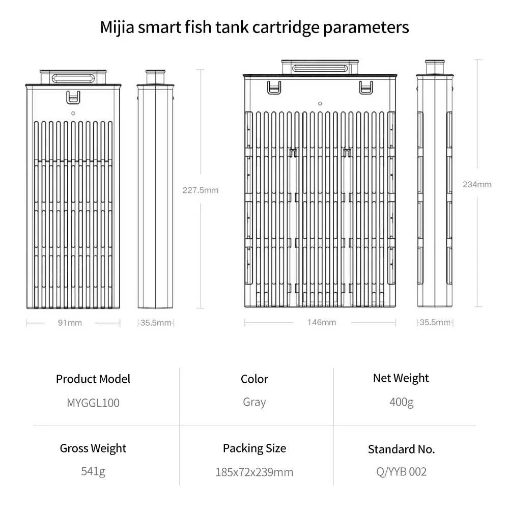 Комплект фильтрующих картридже – обзор и цена Xiaomi Aquarium Fish Tank